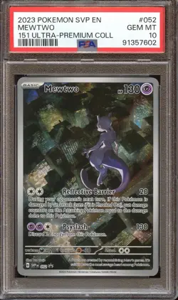 PSA 10 GEM MINT MEWTWO FULL ART BLACK STAR PROMO SVP EN 052 2023 POKEMON TCG - Image 1