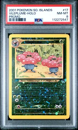 2001 Pokemon Southern Islands VILEPLUME Holo Promo Card #17 PSA 8 NM-MT Swirl! - Image 1