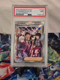 2022 Pokemon Sword and Shield Silver Tempest Friends In Galar #TG23 PSA 9 - Image 1