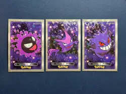 Pokemon Database Set Gastly Haunter Gengar Cracked Ice Holo 3 Card Set - Image 1