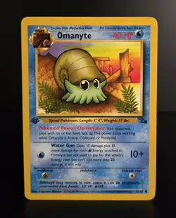 Pokemon TCG - OMANYTE - 1ST EDITION - 52/62 - FOSSIL (1999) - WOTC - LP - Image 1