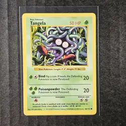 Tangela, Shadowless, Base Set, 66/102, LP, Pokemon, WOTC 1999, (2/3) - Image 1