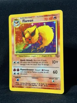 Flareon 3/64 Jungle Unlimited Holo Pokemon 1999 WOTC MP - Image 1