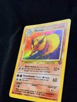Flareon 3/64 Jungle Unlimited Holo Pokemon 1999 WOTC MP - Image 4