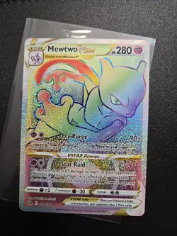 2022 Pokemon Mewtwo VSTAR (Secret) 079/078 Pokemon GO Holo - NEAR MINT - Image 1