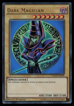 Yugioh Dark Magician YGLD-ENC09 1st Edition Ultra Rare NM - Image 1
