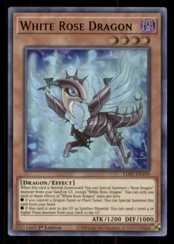 Yugioh White Rose Dragon #LDS2-EN109 Legendary Duelists: Season 2 LP - Image 1