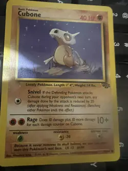 Pokemon Cubone #50/64 Rarity Rating is Common Card is in Near Mint Condition - Image 1