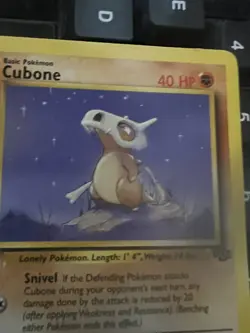 Pokemon Cubone #50/64 Rarity Rating is Common Card is in Near Mint Condition - Image 3