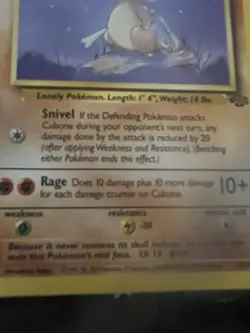 Pokemon Cubone #50/64 Rarity Rating is Common Card is in Near Mint Condition - Image 5