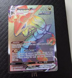 Pokemon TCG Rayquaza VMAX Evolving Skies Holo Card 217/203 - Image 1