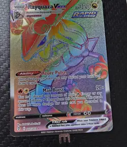 Pokemon TCG Rayquaza VMAX Evolving Skies Holo Card 217/203 - Image 2