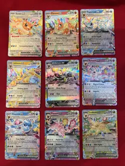 9 Card Eeveelution EX Complete Set NM Prismatic Evolutions Umbreon Eevee English - Image 2