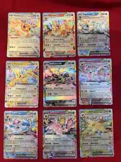 9 Card Eeveelution EX Complete Set NM Prismatic Evolutions Umbreon Eevee English - Image 4
