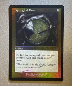 Springleaf Drum Retro Frame MTG Magic the Gathering Card NM Near Mint BRR - Image 1