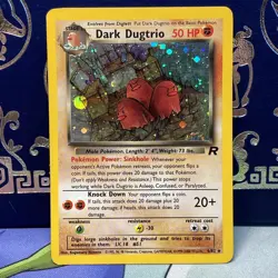 Pokemon Dark Dugtrio TCG 6/82 Rare Holo Card LP Team Rocket - Image 1