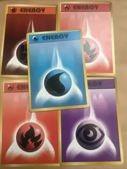 5 Vintage Japanese Energy Pokemon Cards 1996 Pocket Monsters LP - Image 1