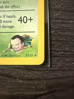 Pokemon TCG Rare Giovanni's Nidoking Gym Challenge Holo Card 7/132 MP - Image 4