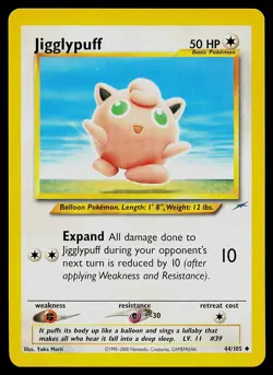 Pokemon Card - Jigglypuff Neo Destiny 44/105 Uncommon Non Holo - Image 1