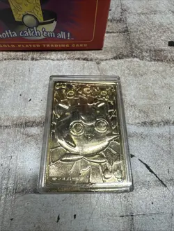 Burger King 1999 Pokemon 23k Gold Plated Trading Card Jigglypuff w/ COA - Image 2