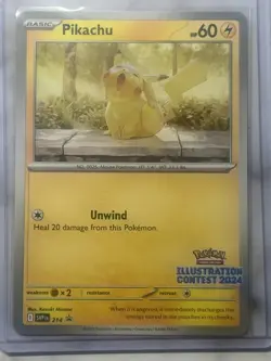 Pikachu - (Illustration Contest 2024) Promo SV: Scarlet & Violet Promo Cards 214 - Image 1