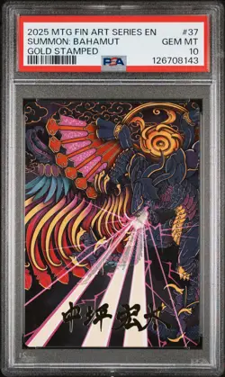 2025 Magic The Gathering Final Fantasy Art Series #37 Summon: Bahamut PSA10 - Image 1