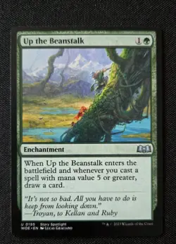 MTG - Up the Beanstalk - Wilds of Eldraine - Near Mint Uncommon WOE 195 Non Foil - Image 1