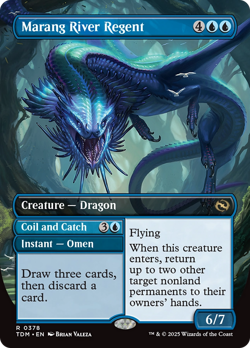 x1 Marang River Regent / Coil and Catch TDM Tarkir MTG 378 BORDERLESS FULL 1x - Image 1