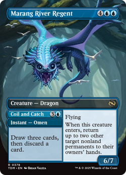 x1 Marang River Regent / Coil and Catch TDM Tarkir MTG 378 BORDERLESS FULL 1x - Image 2