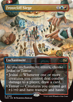 x1 Frostcliff Siege TDM Tarkir Dragonstorm MTG 385 BORDERLESS FULL ART RARE 1x - Image 1