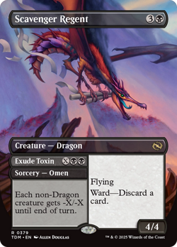 x1 Scavenger Regent / Exude Toxin TDM Tarkir Dragonstorm MTG 379 BORDERLESS 1x - Image 1