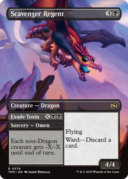 x1 Scavenger Regent / Exude Toxin TDM Tarkir Dragonstorm MTG 379 BORDERLESS 1x - Image 2
