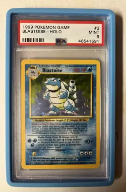 Pokemon 1999 Base Set Unlimited Blastoise #2 Holo PSA Mint - Image 1