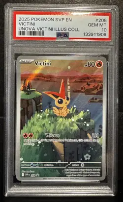 2025 Pokemon SVP 208 Victini UNOVA Illustration Collection PSA 10 - Image 3