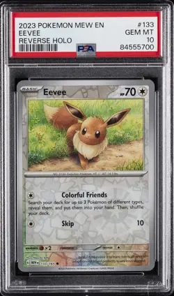 2023 POKEMON MEW EN-151 REVERSE HOLO #133 EEVEE PSA 10 - Image 1