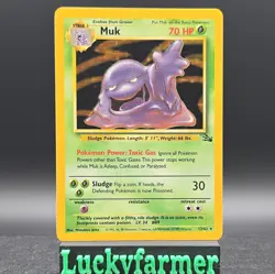 1999 Pokemon Vintage WOTC • Muk • 13/62 • Fossil Unlimited • Holo • Rare • LP/NM - Image 1