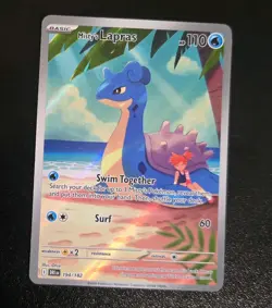 Pokemon TCG Destined Rivals Misty's Lapras 194/182 Illustration Rare Holo - Image 1