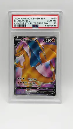 Charizard V #050 - 2020 Pokemon SWSH Champions Path ETB Promo - Gem MINT PSA 10 - Image 1