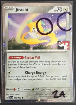 Jirachi 126/182 NM Holo 2 Swirls Prize Pack Series 5 Promo Stamped Pokemon 2A - Image 1