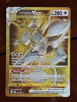 Pokemon Brilliant Stars Arceus Vstar 184/172 Secret Gold Holo Rare - Image 1
