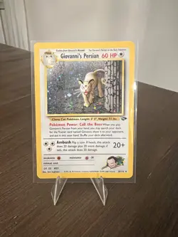 Pokemon TCG Giovanni's Persian 8/132 Gym Challenge Holo Rare Unlimited MP - Image 1