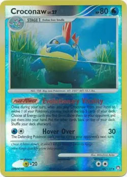 1x Croconaw - 44/123 - Uncommon - Reverse Holo Moderately Played Pokemon Diamond - Image 1