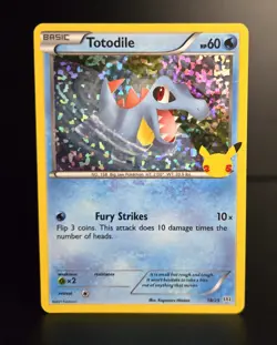 Pokemon TCG - TOTODILE #18 - HOLO PROMO - MCDONALD'S 25TH ANNIVERSARY 2021 - LP - Image 1