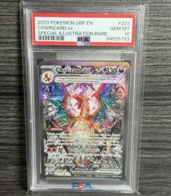 2023 POKEMON OBF SPECIAL ILLUSTRATION RARE #223 CHARIZARD EX PSA 10 - Image 1