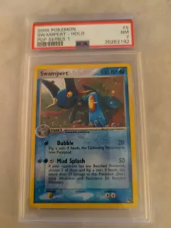 Pokemon TCG Swampert 5/17 Holo - Pop Series 1 - PSA 7 - Image 1