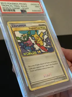 Pokemon 2010 Tropical Tidal Wave Stamped STAFF Worlds Promo PSA 9 MINT - Image 4