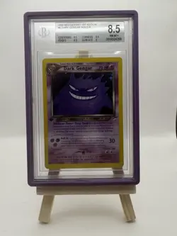 Pokemon TCG Dark Gengar Neo Destiny 1st Edition Beckett 8.5 With Holo Swirl - Image 1