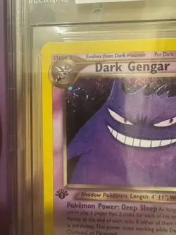 Pokemon TCG Dark Gengar Neo Destiny 1st Edition Beckett 8.5 With Holo Swirl - Image 2