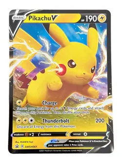 Pokemon Pikachu V Swsh061 Promo Hidden Fates Near Mint Destino Splendente ENG - Image 1