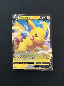 Pokemon Pikachu V Swsh061 Promo Hidden Fates Near Mint Destino Splendente ENG - Image 2
